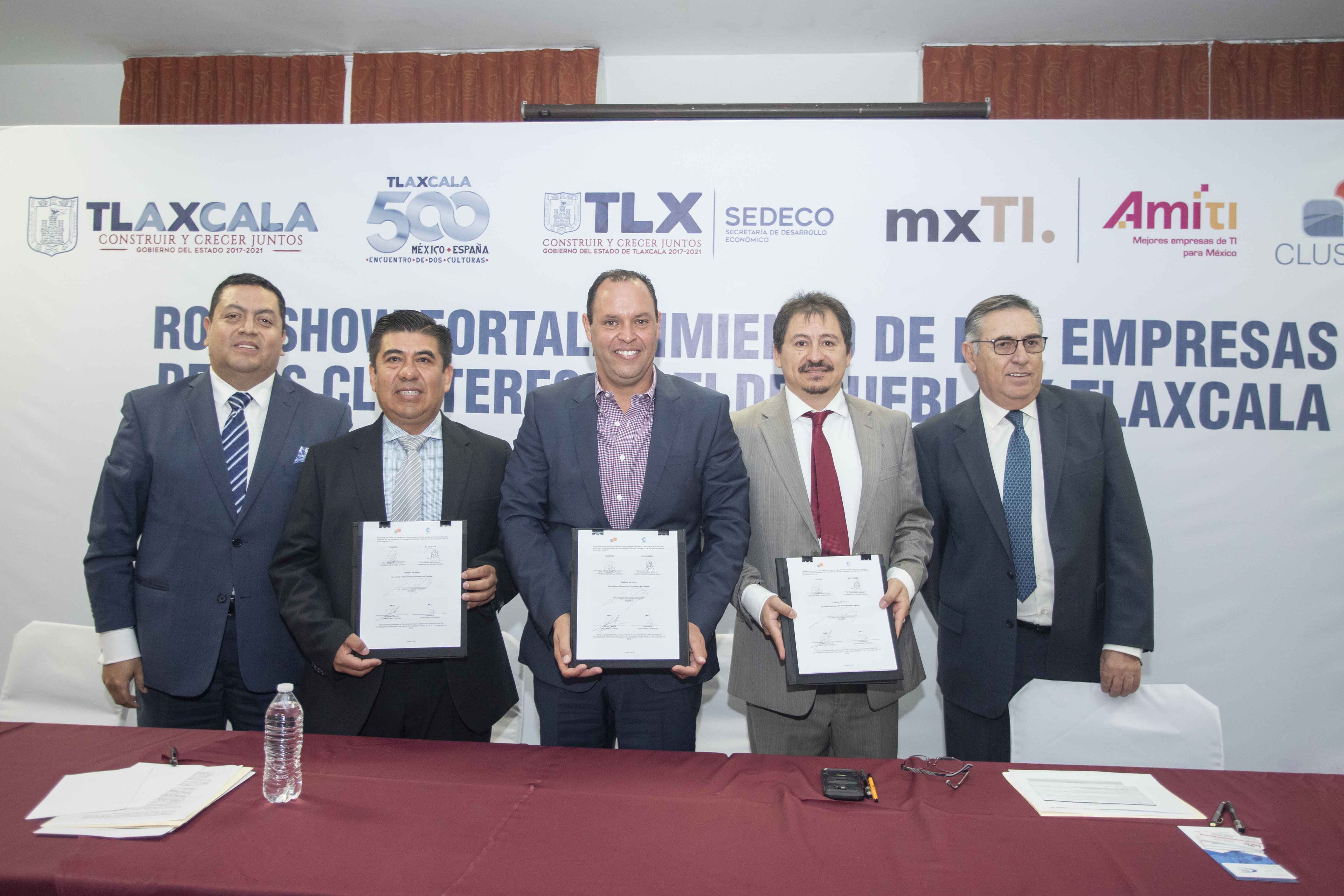 Foto: Cortesía  Firman convenio Clústeres de Tecnologías de la Información de Tlaxcala y Puebla