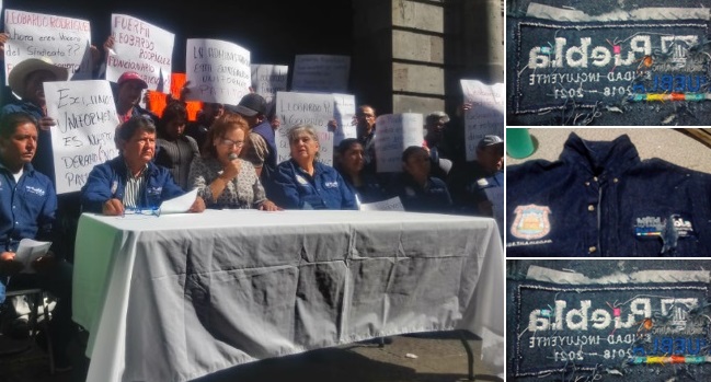 Foto: Cortesía  Sindicalizados acusan a Claudia Rivera de “fraude” con entrega de uniformes (Video)