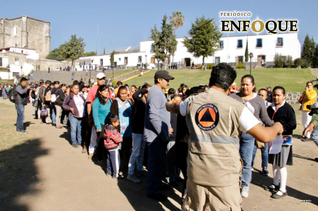 Foto: Cortesía  Llevan a cabo simulacro de evacuación por contingencia volcánica en comunidades cercanas al Popocatépetl