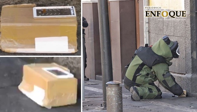 Foto: Cortesía  Bomba fake genera una intensa movilización en Centro Histórico de Puebla