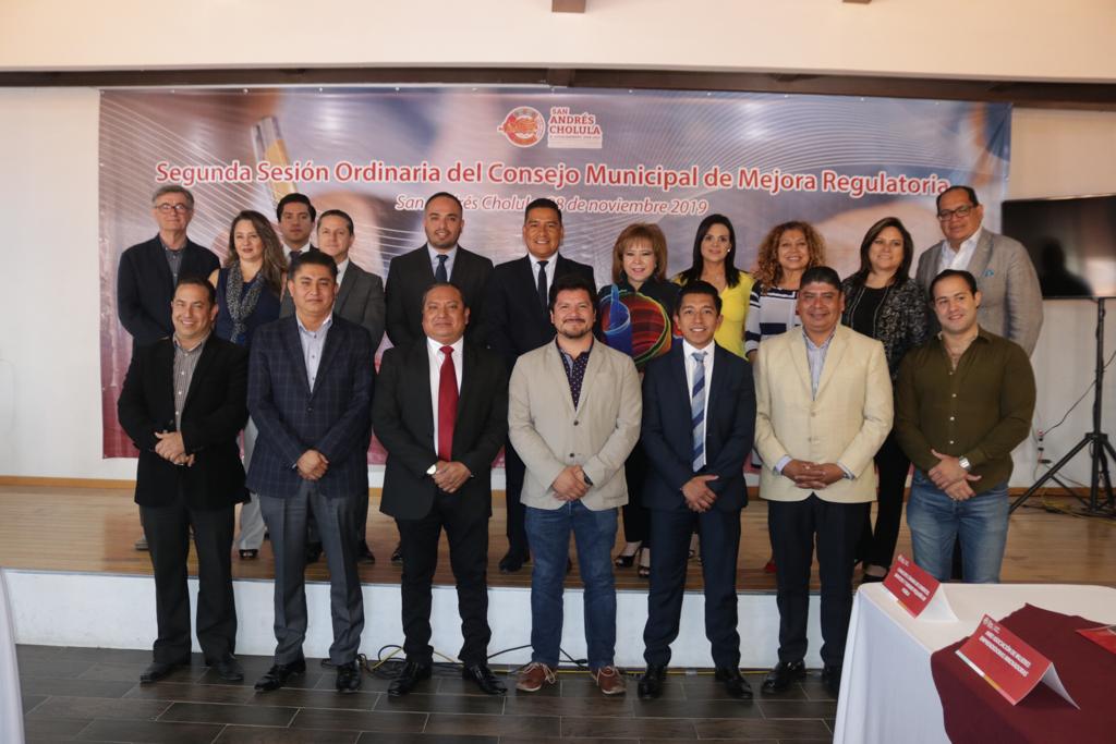 Foto: Cortesía  San Andrés Cholula celebra Segunda Sesión del Consejo de Mejora Regulatoria