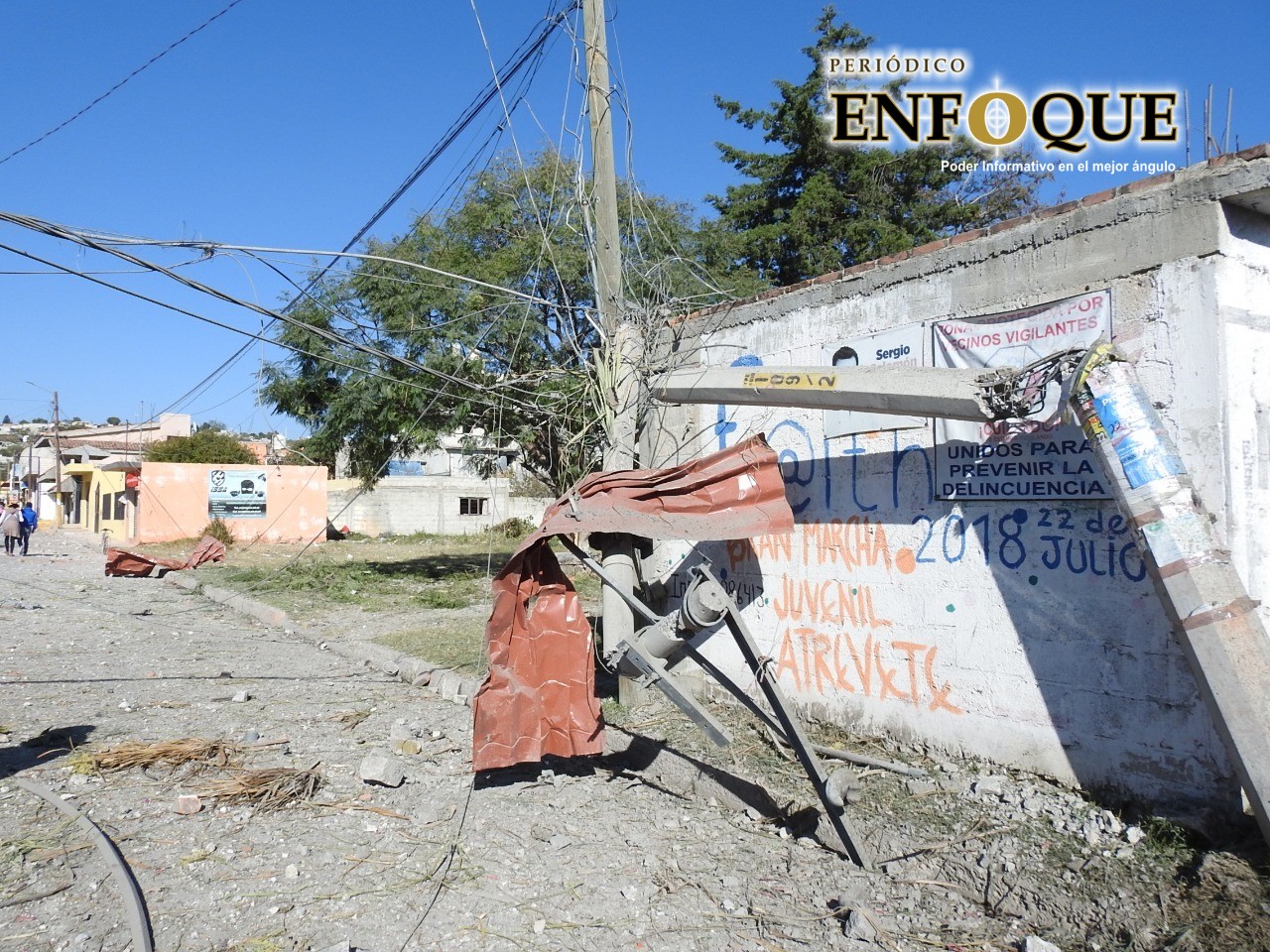 Explosión de Bodega clandestina deja como saldo dos heridos en Tepeaca. 