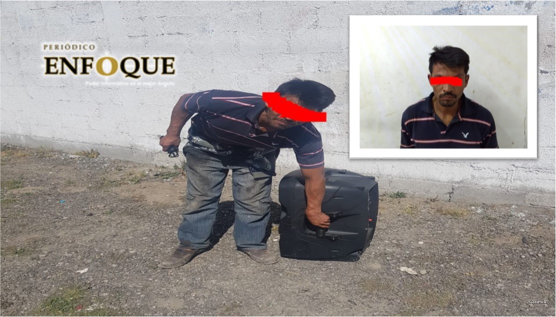 Foto: Cortesía Policía Municipal de Amozoc sorprende a hombre robando en casa habitación y es detenido